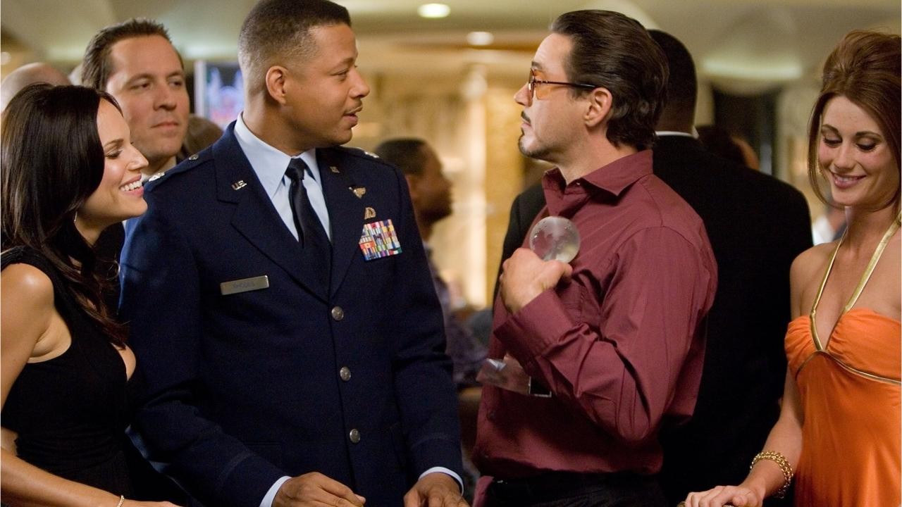 Robert Downey Jr. and Terrence Howard in Iron Man (2008)