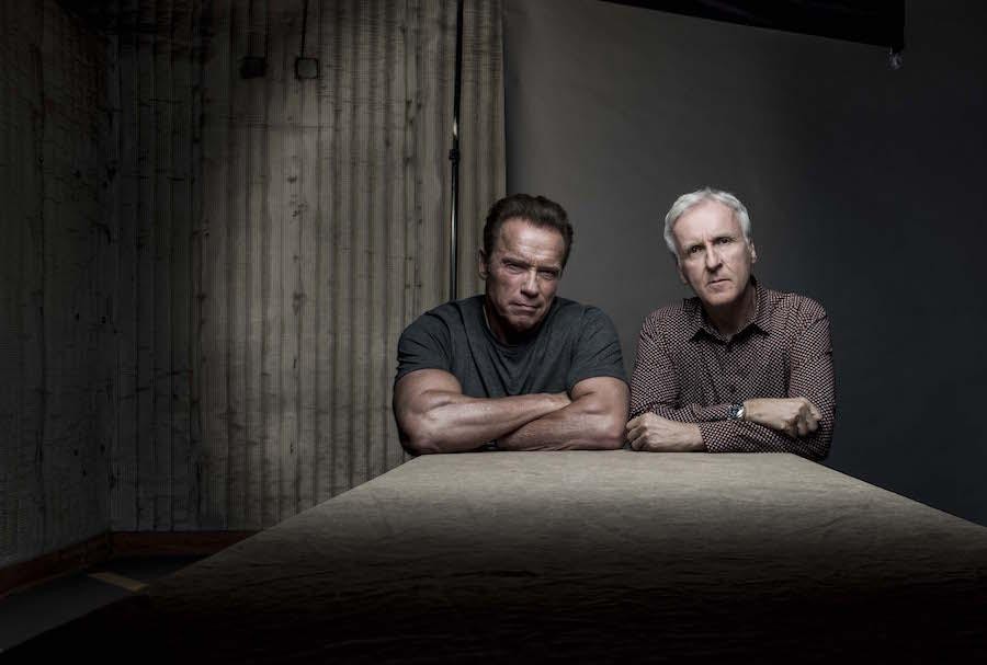 James Cameron with Arnold Schwarzenegger 