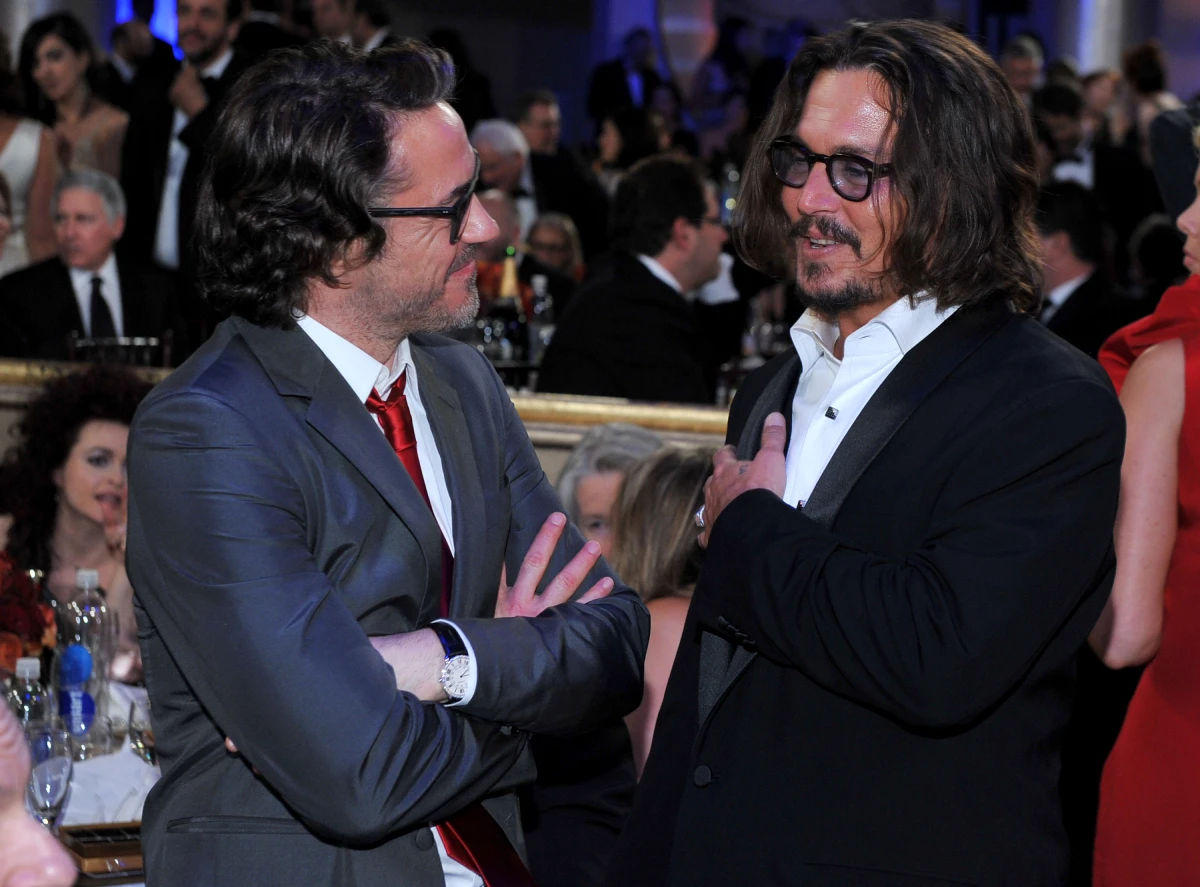 Robert Downey Jr. and Johnny Depp at an event