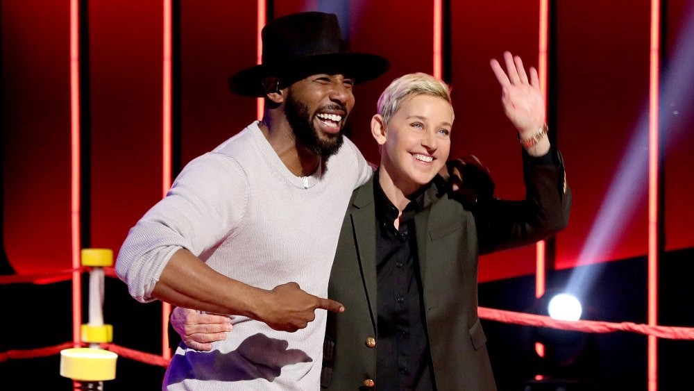 Ellen DeGeneres with Stephen tWitch Boss