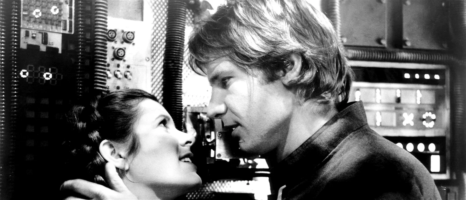 Carrie Fisher and Harrison Ford