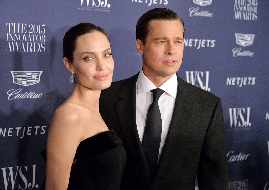 Angelina Jolie with Brad Pitt 