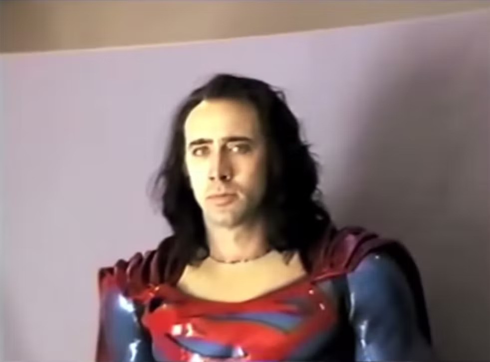 Unseen footage of Nicolas Cage from Superman Lives