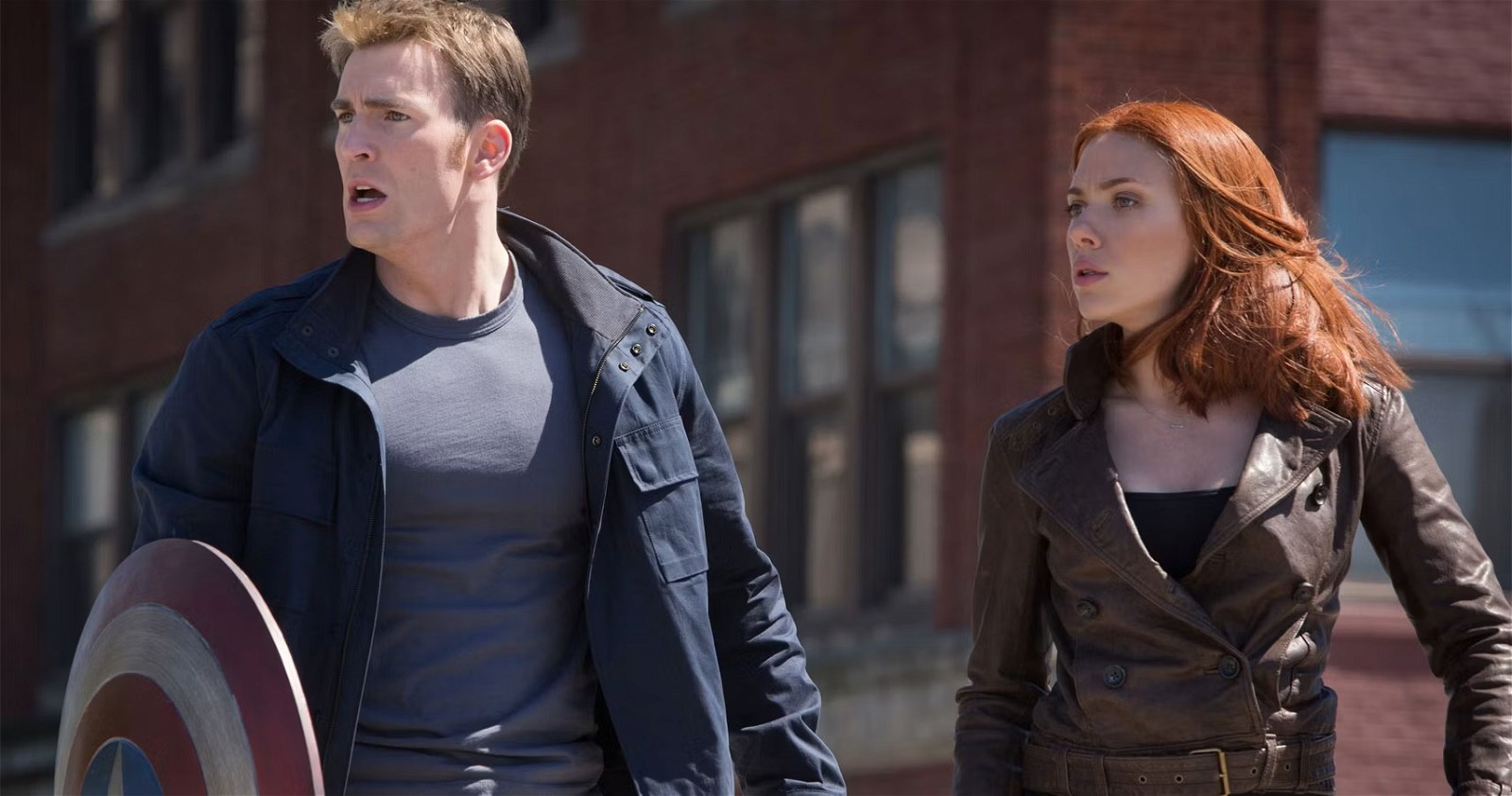 Chris Evans and Scarlett Johansson talked Captain America's return.