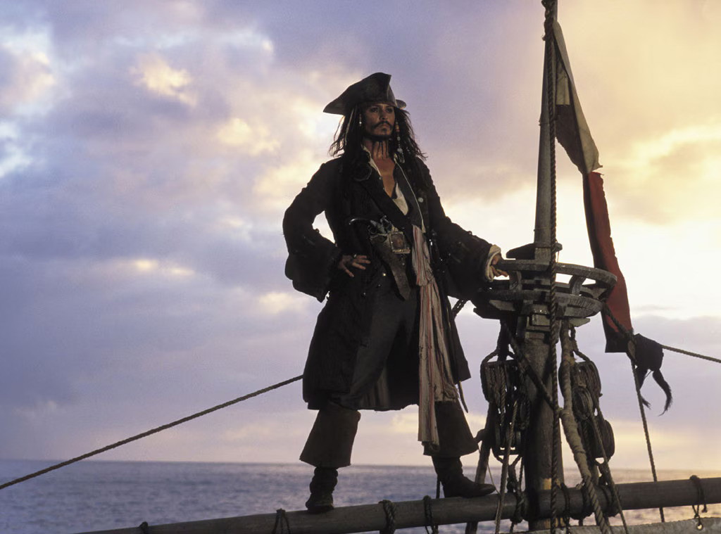 Johnny Depp as Captain Jack Sparrow in Pirates of the Caribbean [Credit: Walt Disney Pictures]