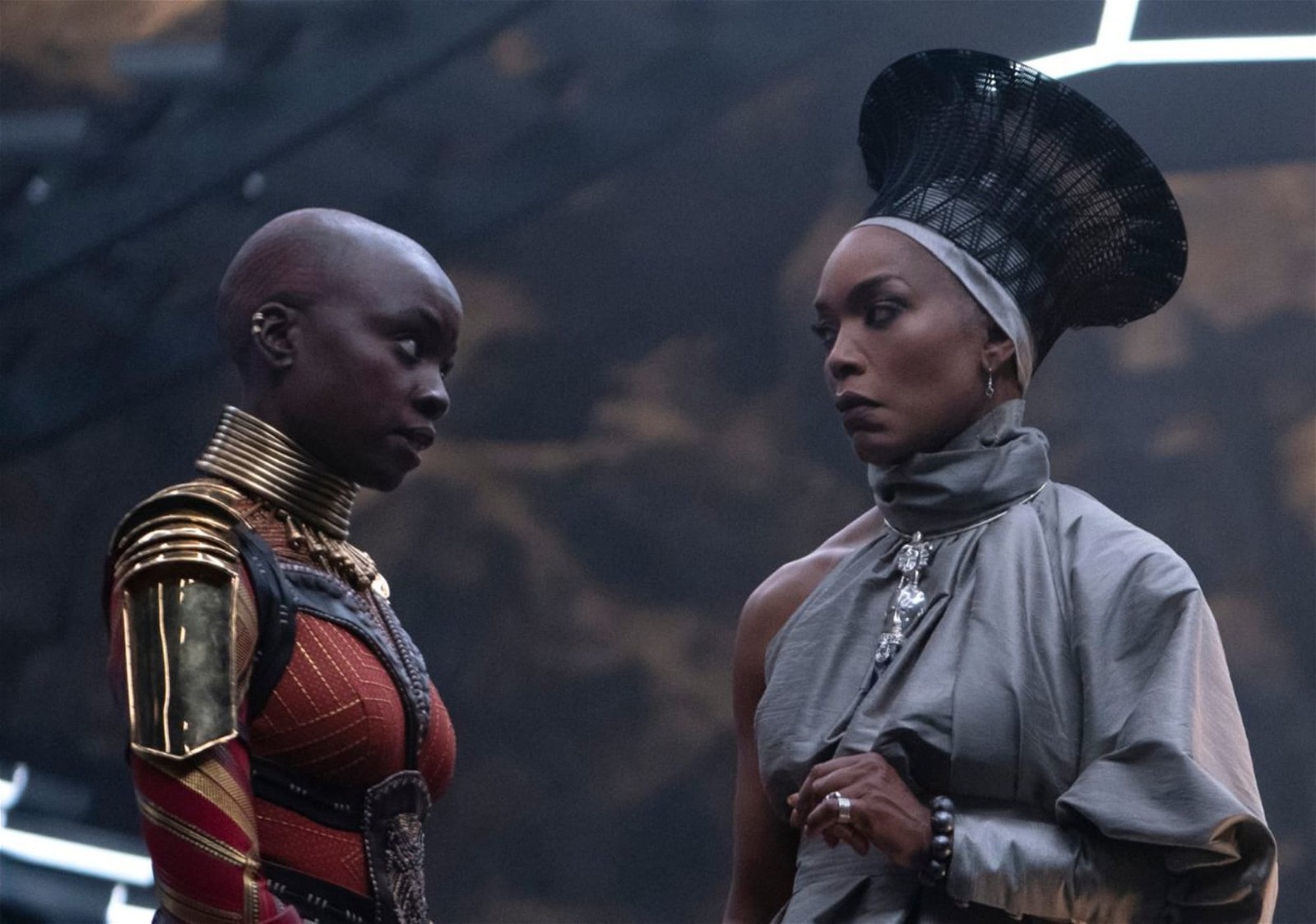 Danai Gurira and Angela Bassett in Wakanda Forever