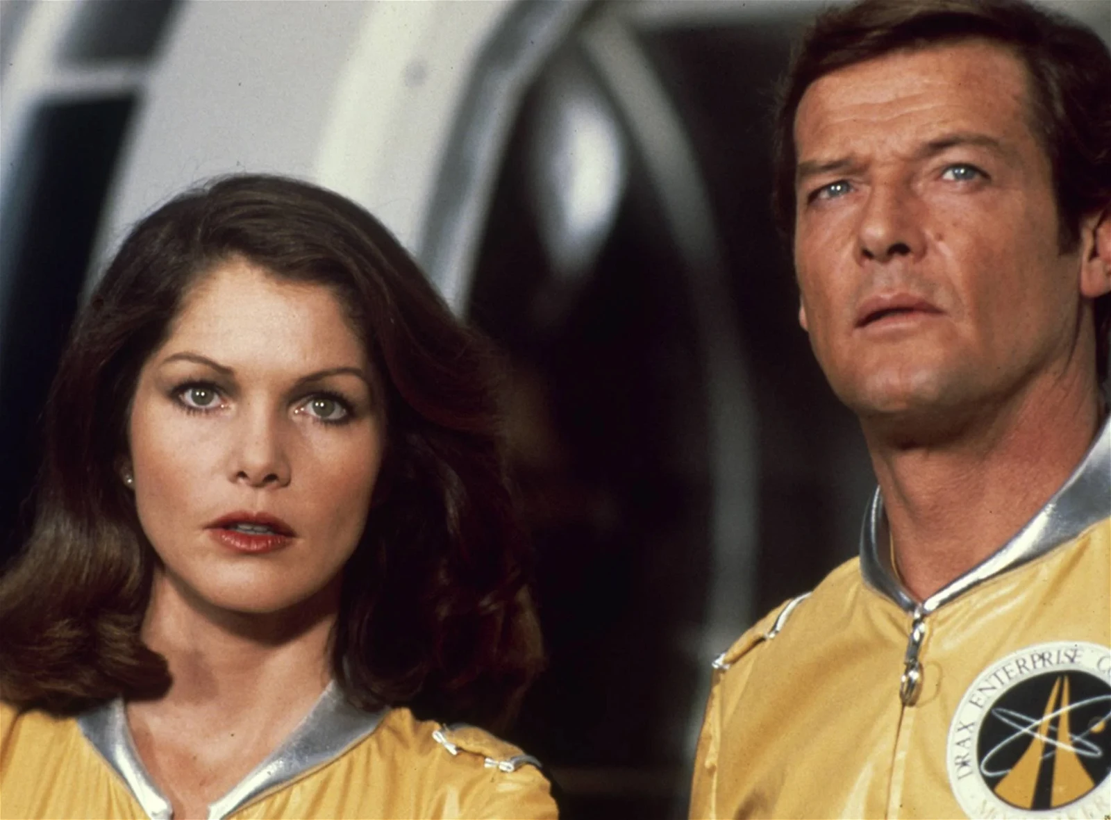 Roger Moore and Lois Chiles in Moonraker (1979).