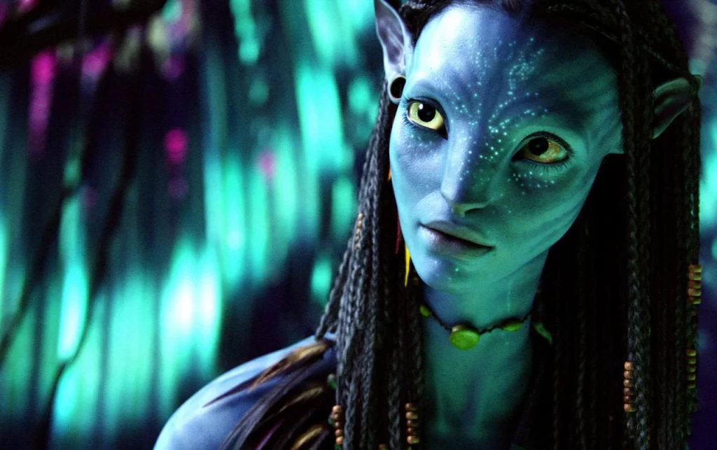 Zoe Saldaña as Neytiri in James Cameron's Avatar