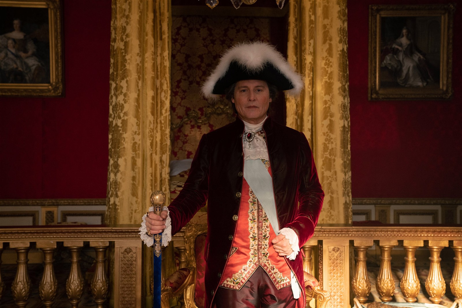 Johnny Depp as King Louis XV in Jeanne du Barry