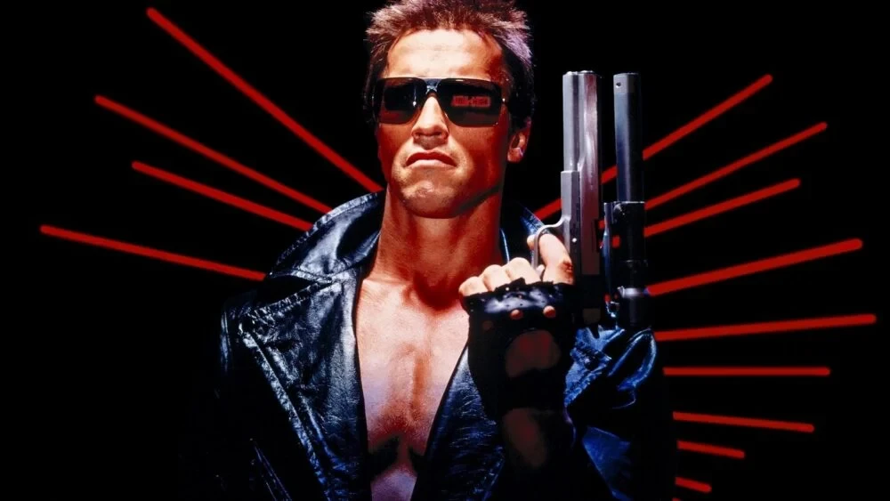 Arnold Schwarzenegger in and as The Terminator.