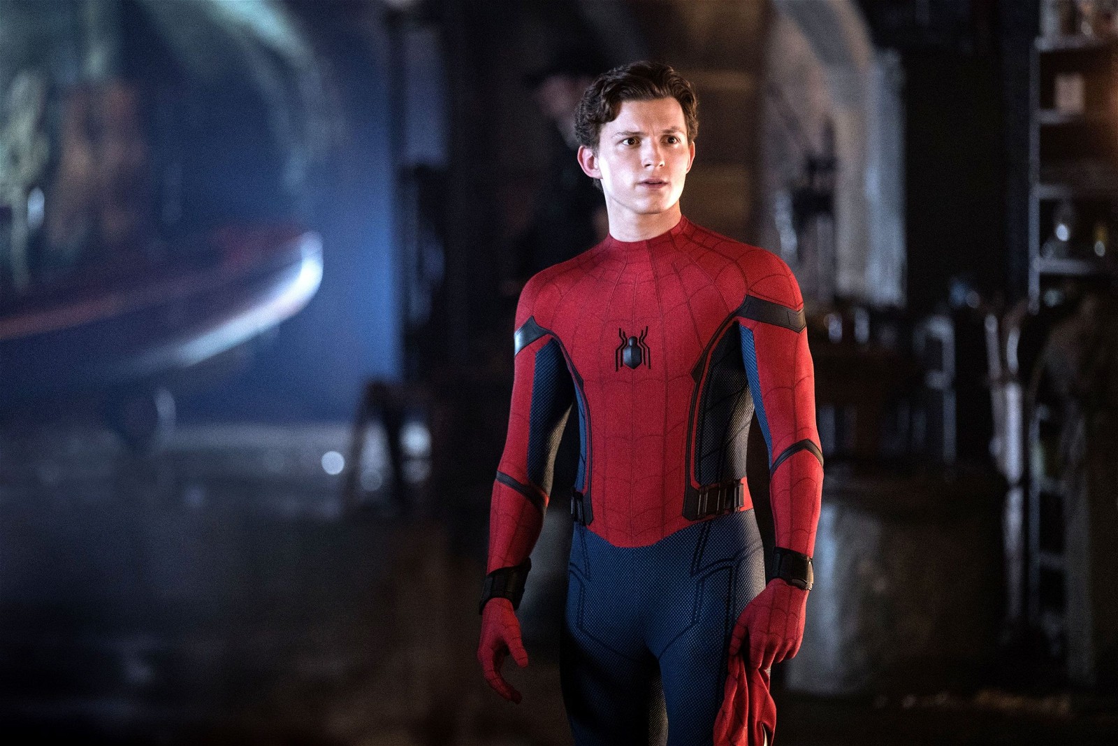 Tom Holland as Spider-Man in the MCU.