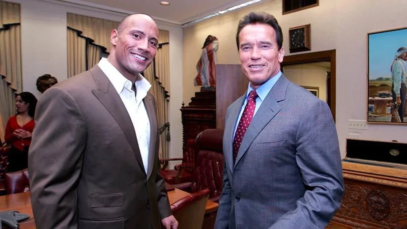The Rock supported Arnold Schwarzengger when he was running for Governor