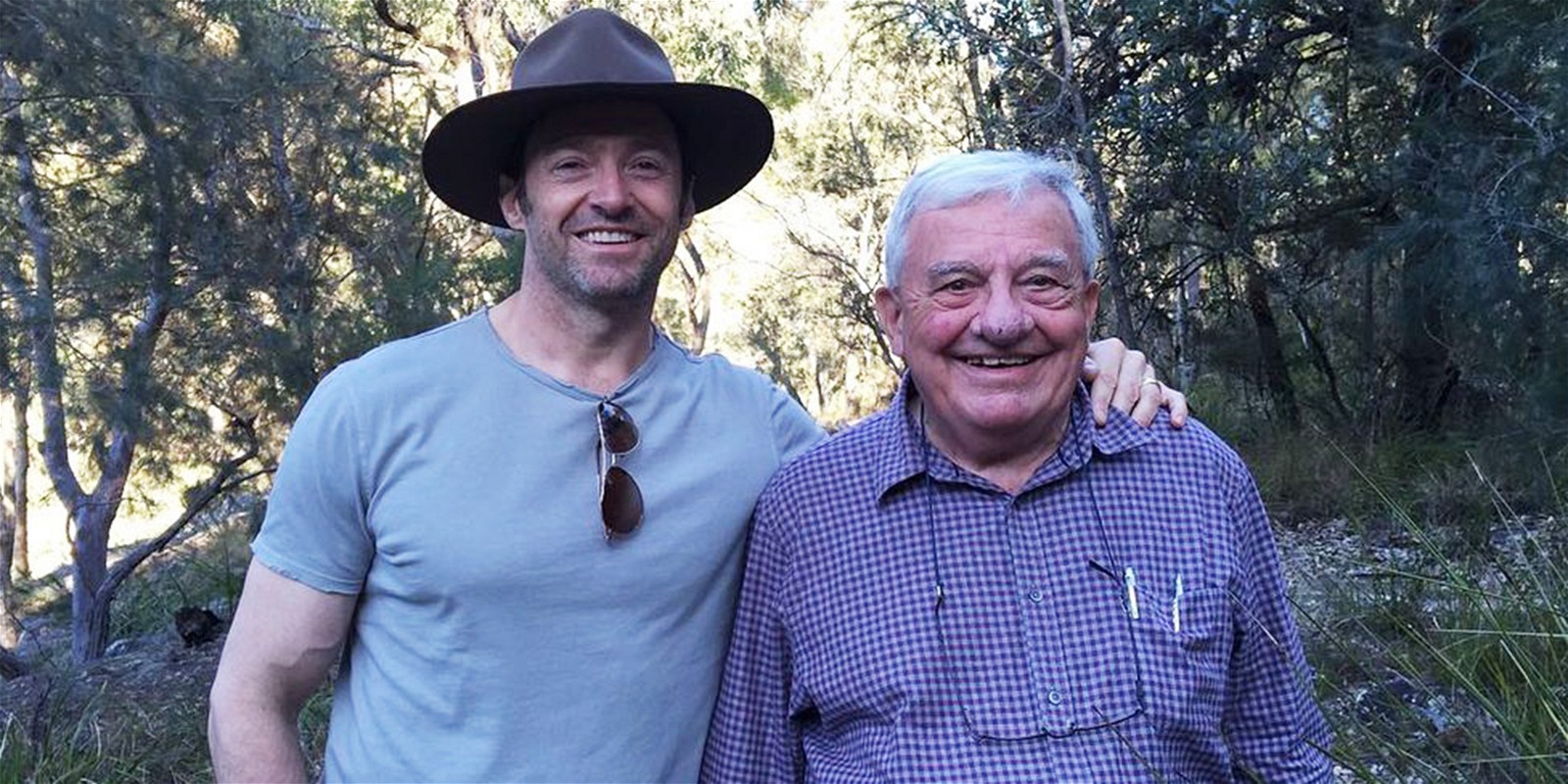 Hugh Jackman with his father Christopher Jackman