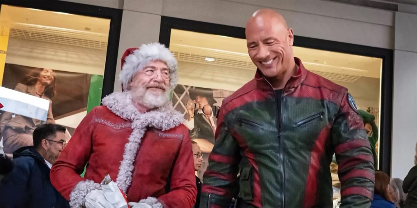 Dwayne Johnson on the Red One sets