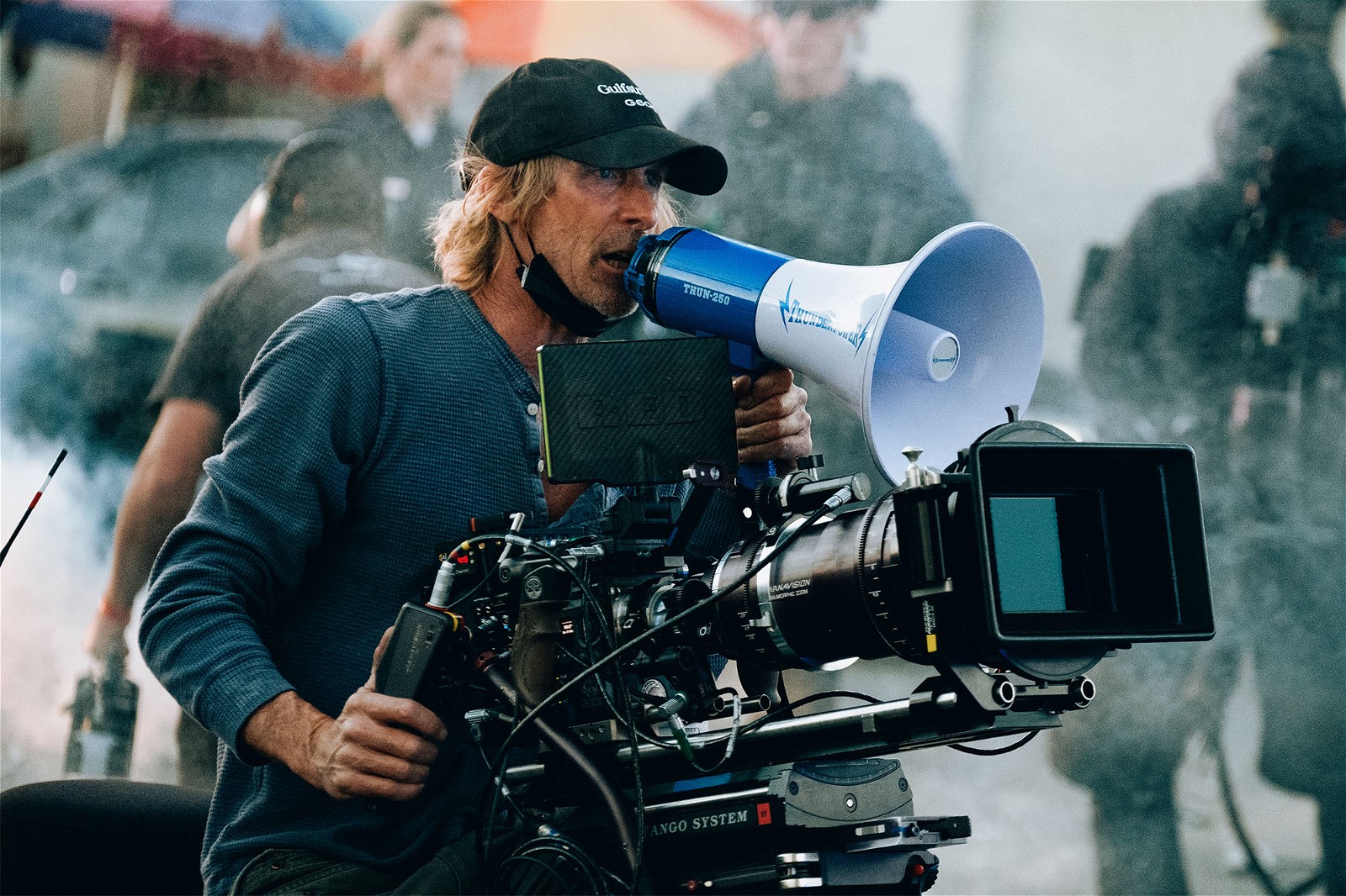 Michael Bay during the shooting of "Ambulance".