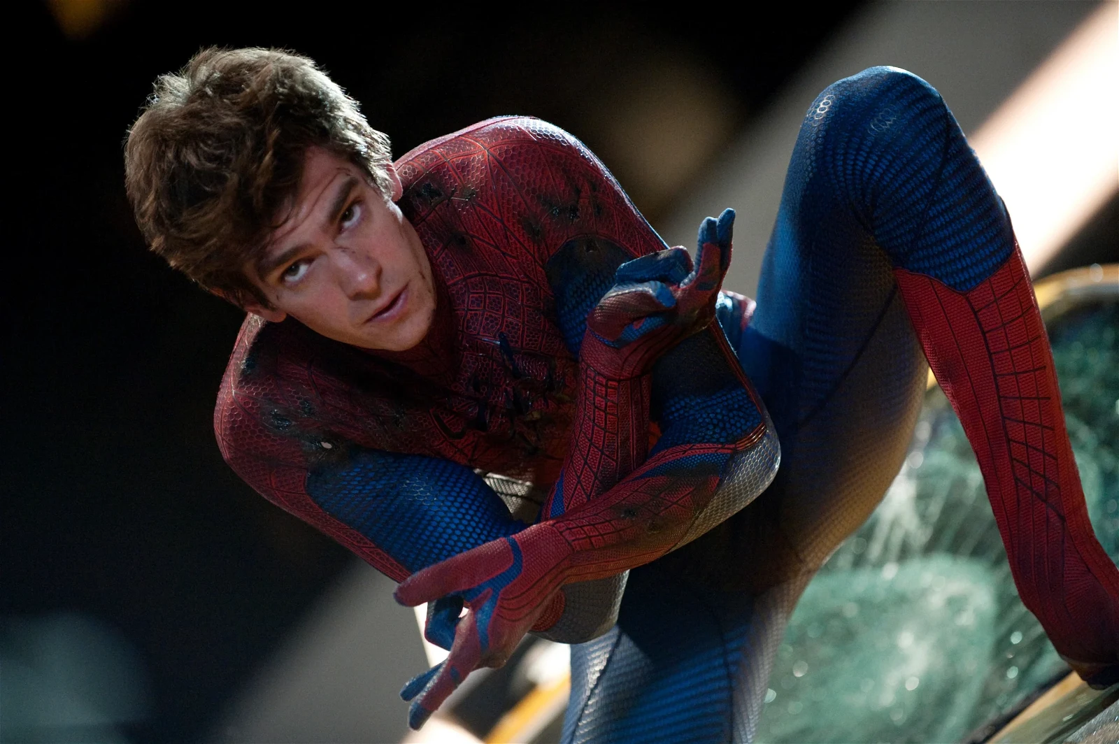 Andrew Garfield in and as The Amazing Spider-Man.