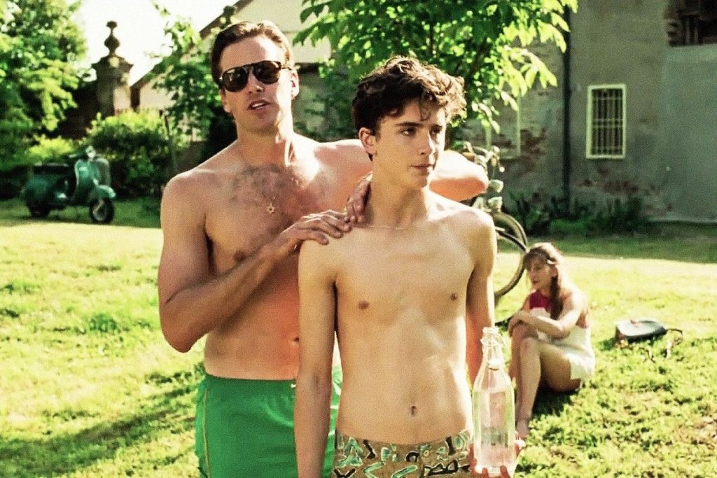 Timothée Chalamet and Armie Hammer in Call Me By Your Name (2017)