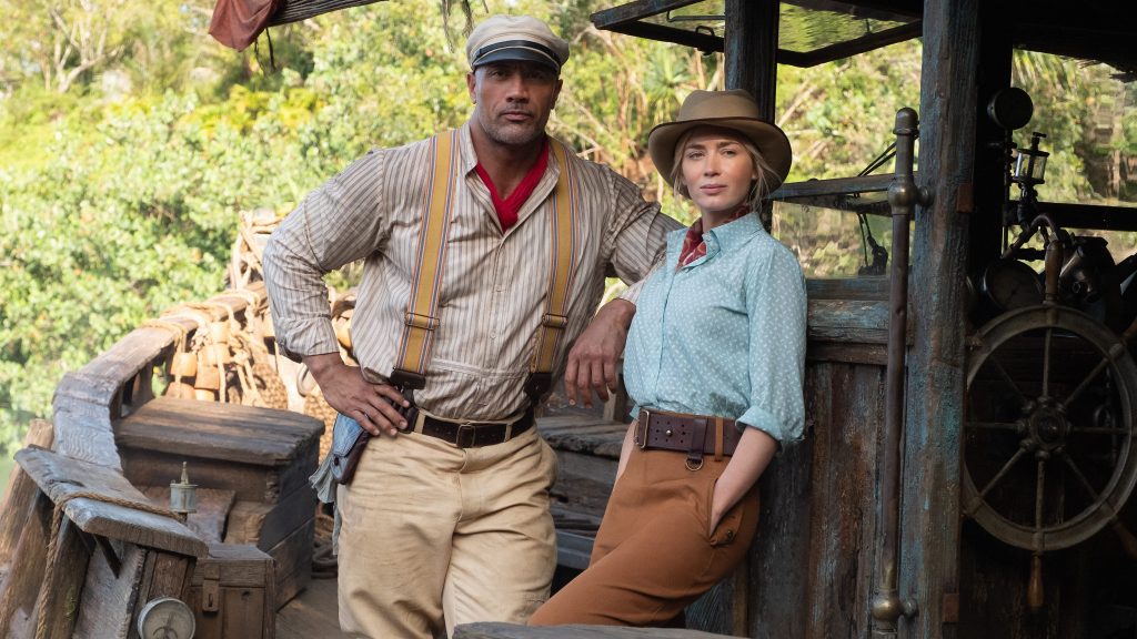 Dwayne Johnson and Emily Blunt in Jungle Cruise 