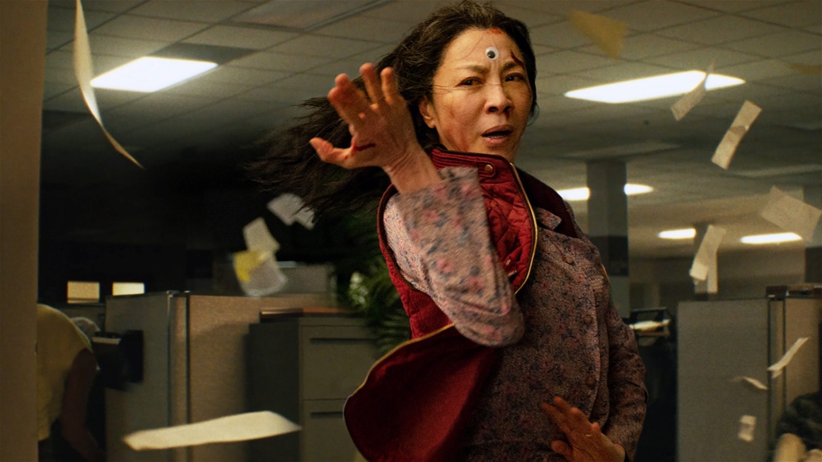 Michelle Yeoh as Evelyn in Everything Everywhere All At Once (2022).