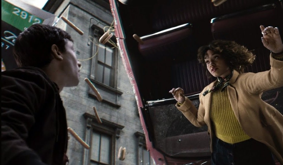 Ezra Miller and Iris from zack snyder's justice league