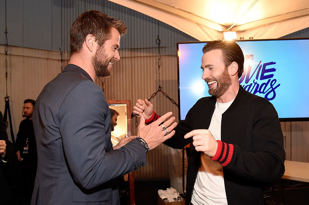Chris Hemsworth and Chris Evans