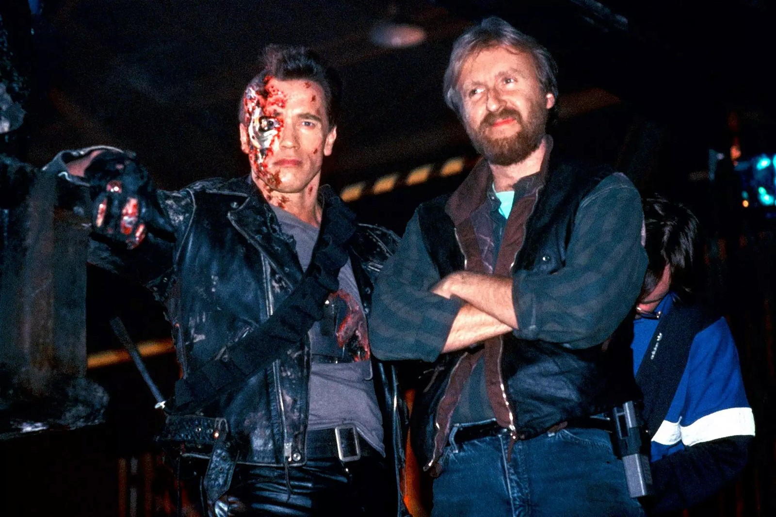 James Cameron and Arnold Schwarzenegger