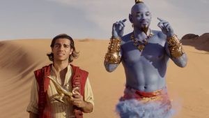 Will Smith and Mena Massoud in Aladdin