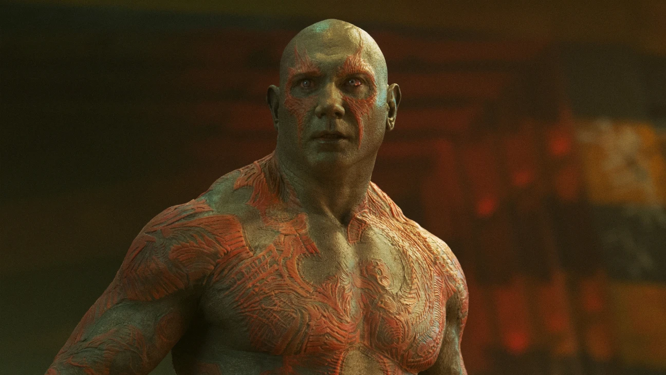 Dave Bautista is famous for portraying Drax in Guardians of the Galaxy.