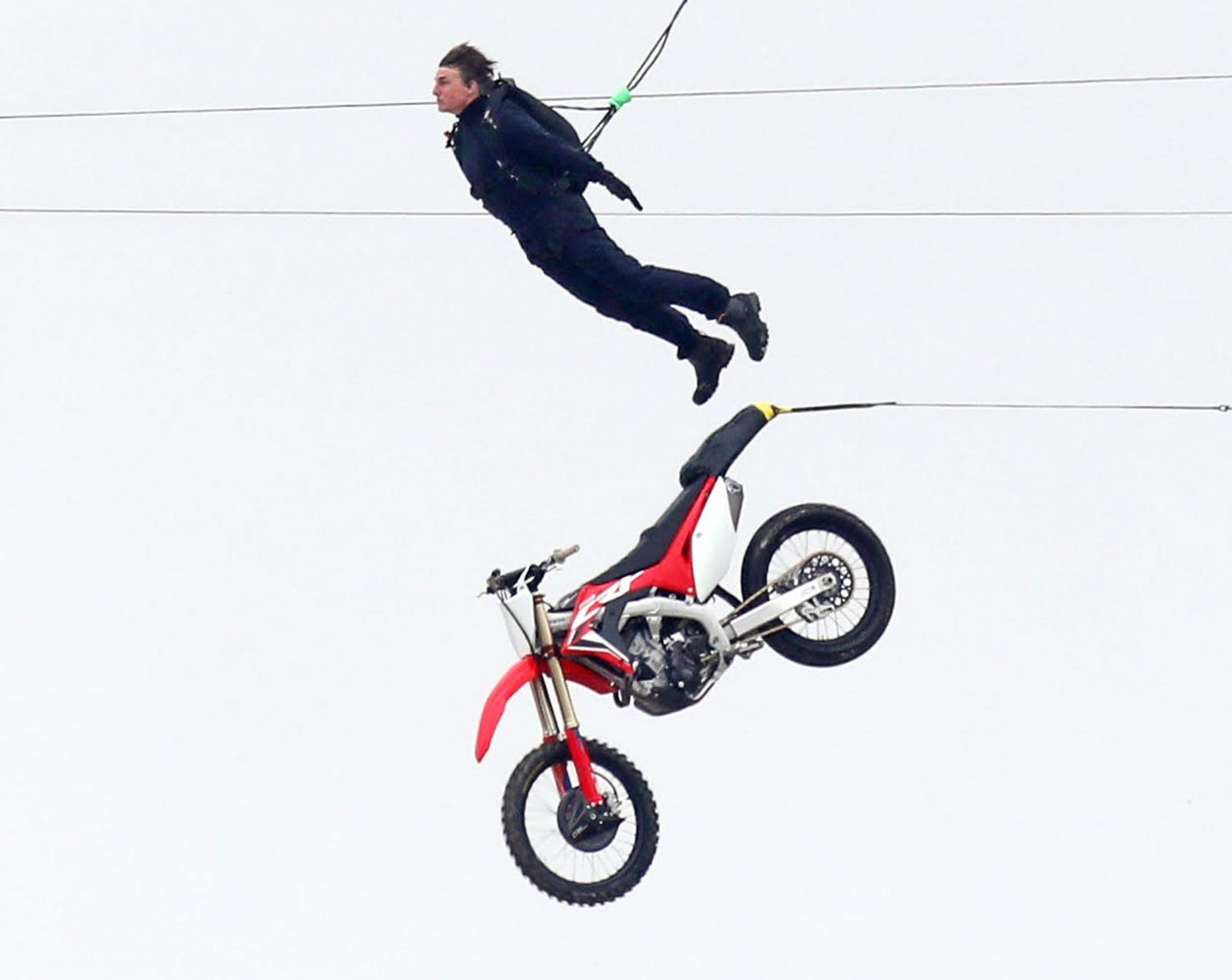 Tom Cruise on the sets of Mission: Impossible 7