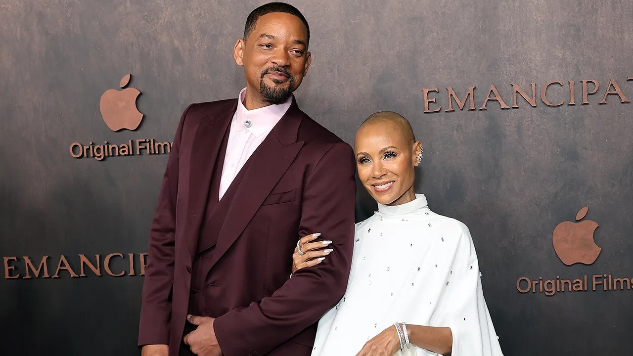 Will Smith and Jada Smith at Emancipation red carpet premiere