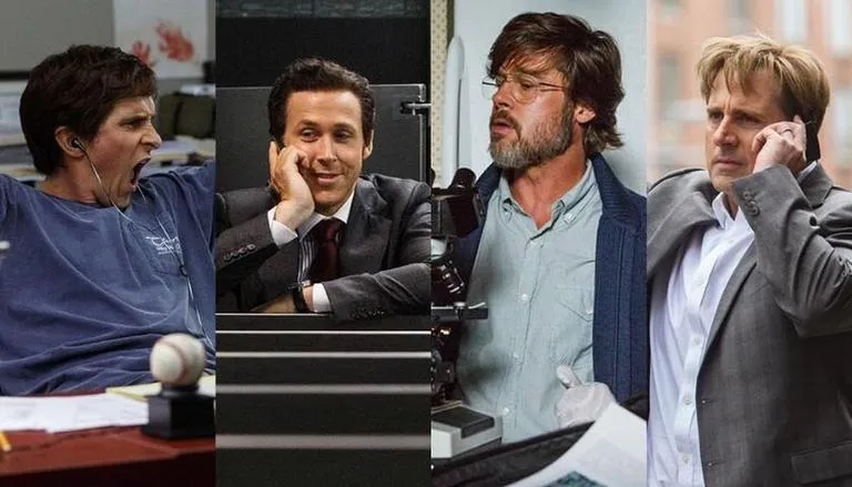 Christian Bale, Ryan Gosling, Brad Pitt, and Steve Carell