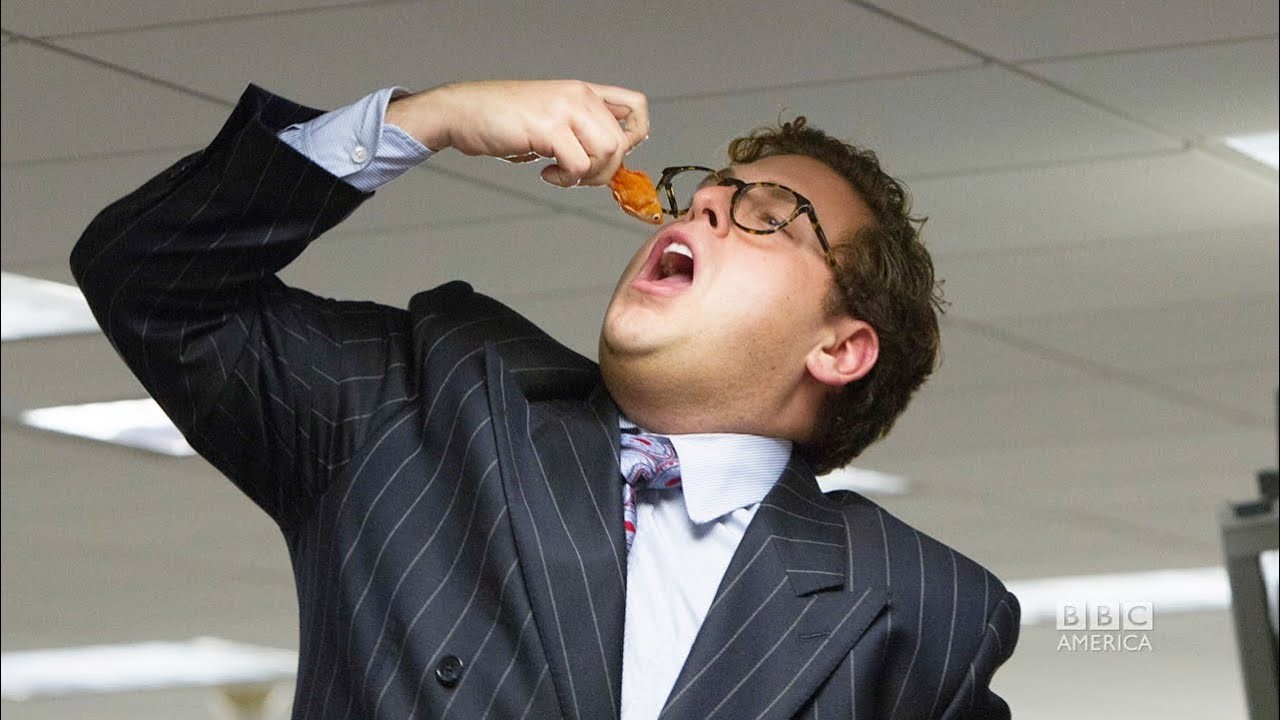 Jonah Hill in a still from The Wolf of Wall Street