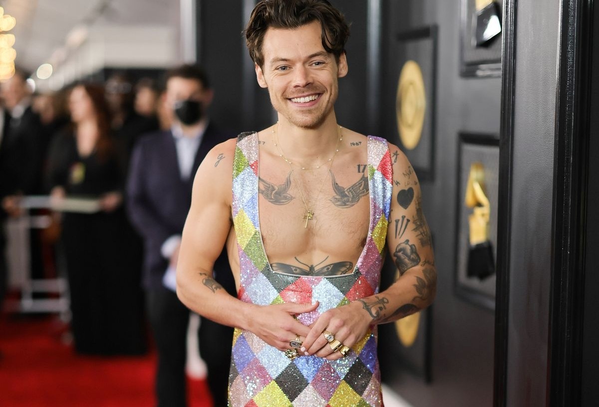 Harry Styles on the Red carpet for 2023's Grammy awards