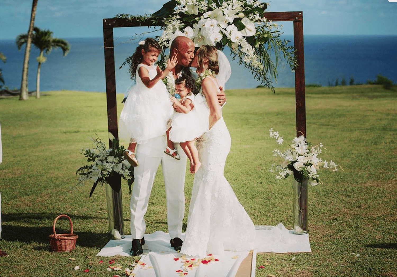 Dwayne Johnson's Hawaiian wedding to Lauren Hashian