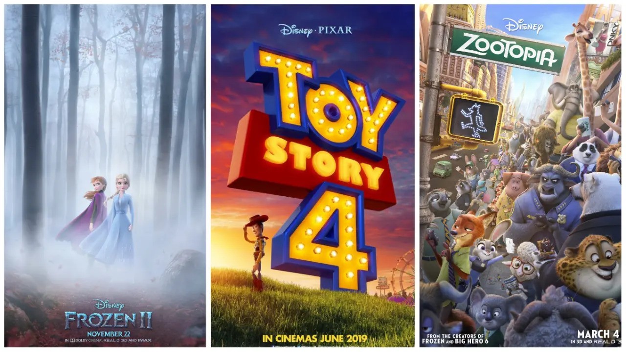 Frozen 2, Toy Story 4, and Zootopia