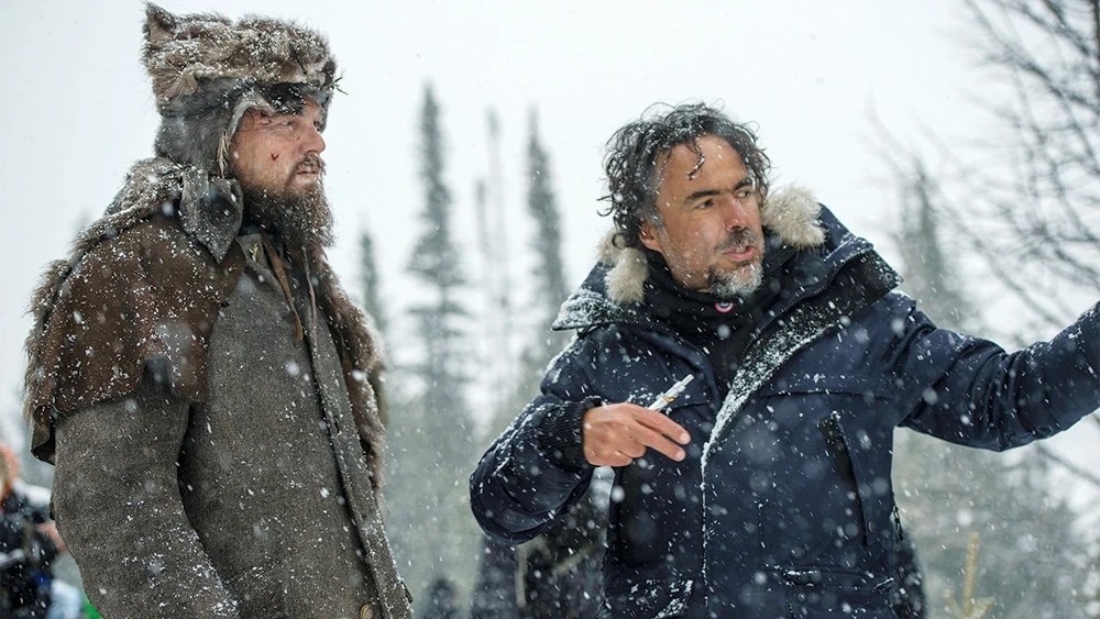 Alejandro G. Iñárritu with Leonardo DiCaprio