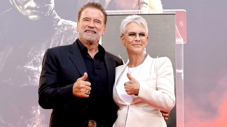 Arnold Schwarzenegger and Jamie Lee Carter