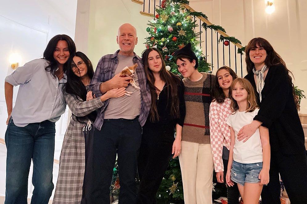 Demi Moore, Bruce Willis, and Emma Heming Willis – the extended family