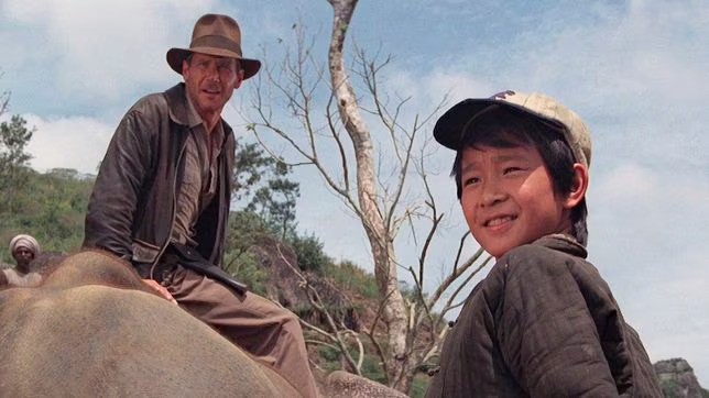 Harrison Ford and Ke Huy Quan in Indiana Jones and the Temple of Doom