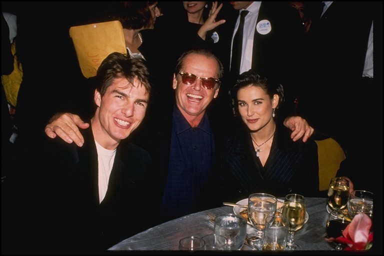 Tom Cruise and Demi Moore with Jack Nicholson at an after party
