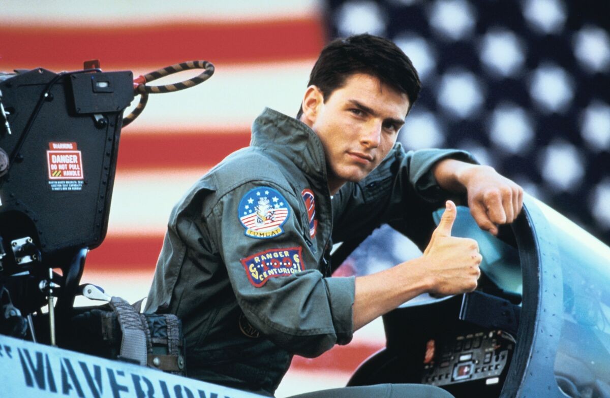 Tom Cruise in 1986 Top Gun film