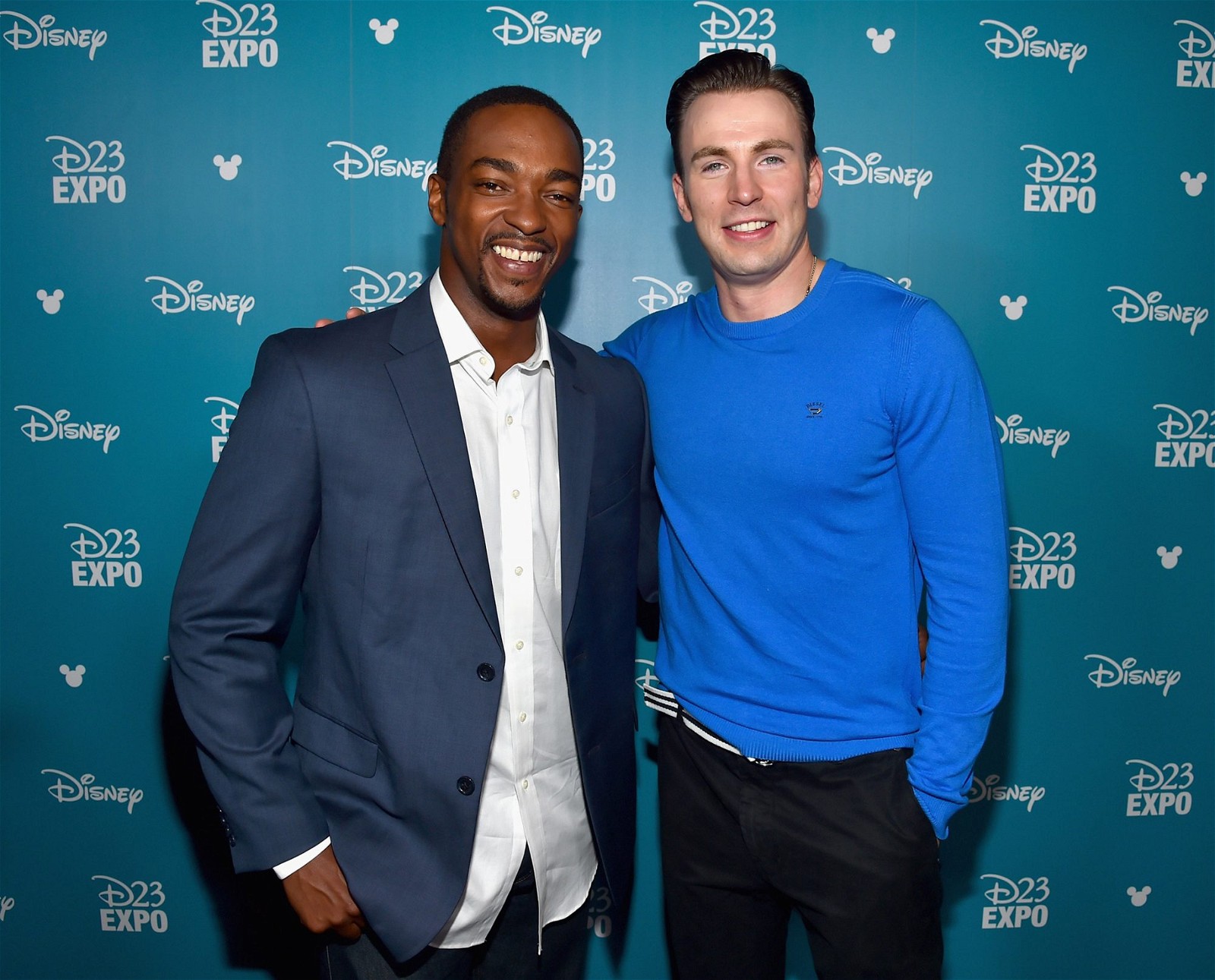 Anthony Mackie and Chris Evans