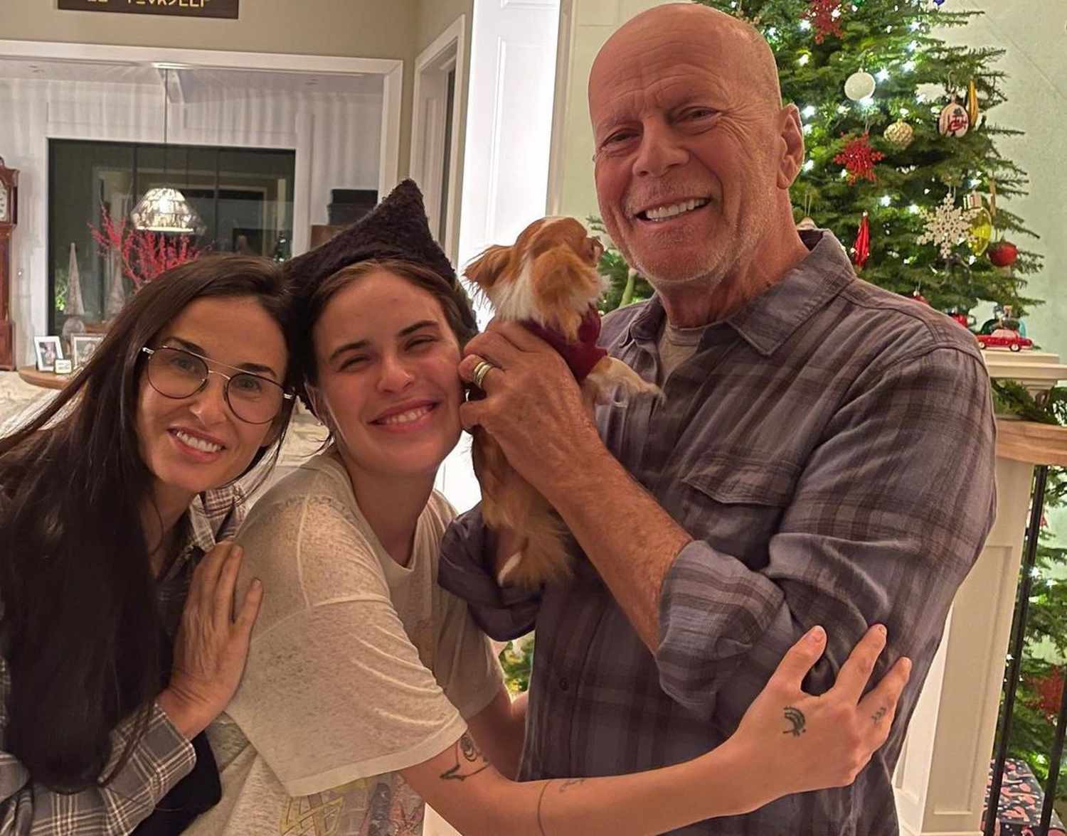 Bruce Willis with Ex-wife Demi Moore
