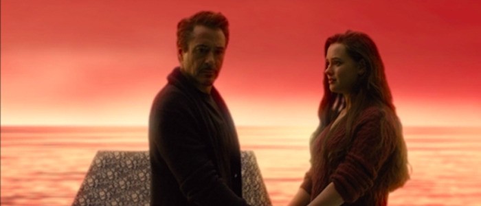Robert Downey Jr.'s Tony Stark and Katherine Langford's Morgan Stark