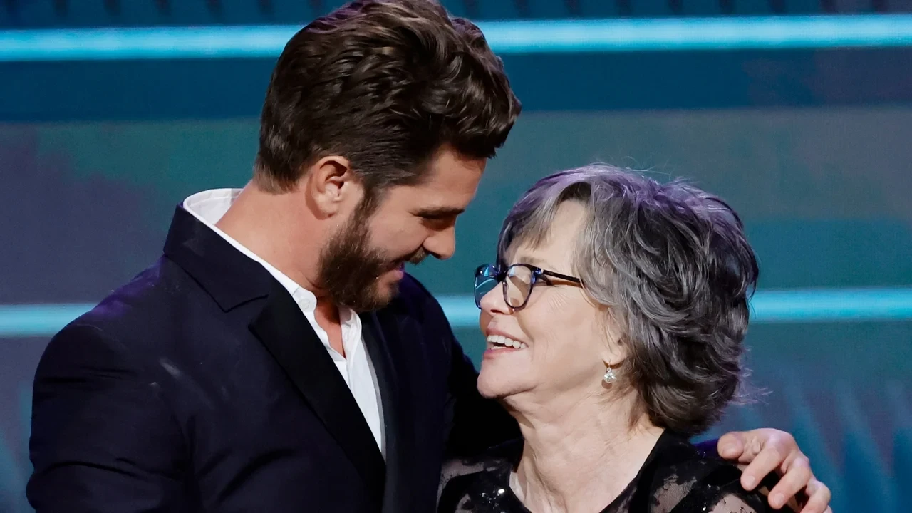 Andrew Garfield and Sally Field at the Screen Actors Guild Awards 2023