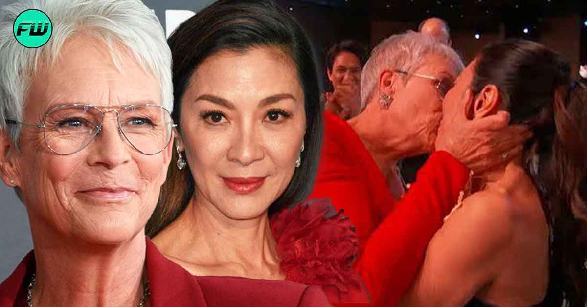 'Stop Queerbaiting': Fans React to Everything Everywhere All at Once Stars Jamie Lee Curtis, Michelle Yeoh Sharing a Kiss at Screen Actors Guild Awards 2023