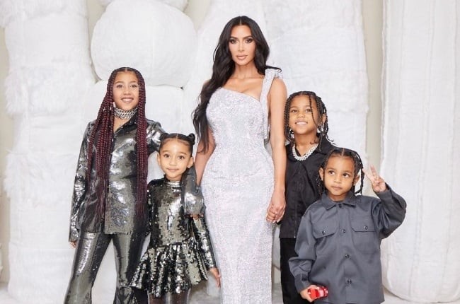 Kim Kardashian and her 4 children