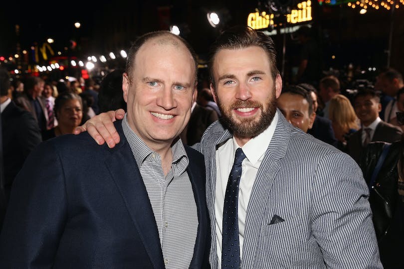 Kevin Feige and Chris Evans 