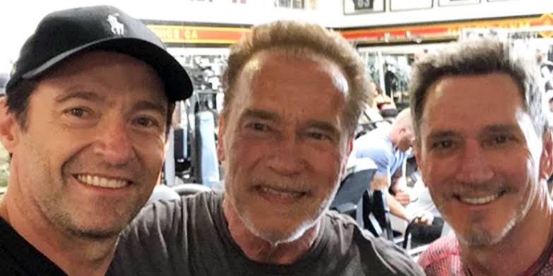 Hugh Jackman and Arnold Schwarzenegger