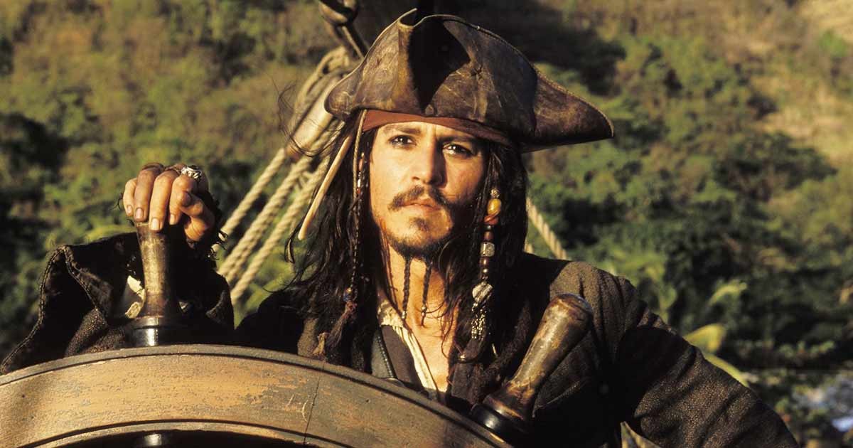 Johnny Depp as Jack Sparrow.